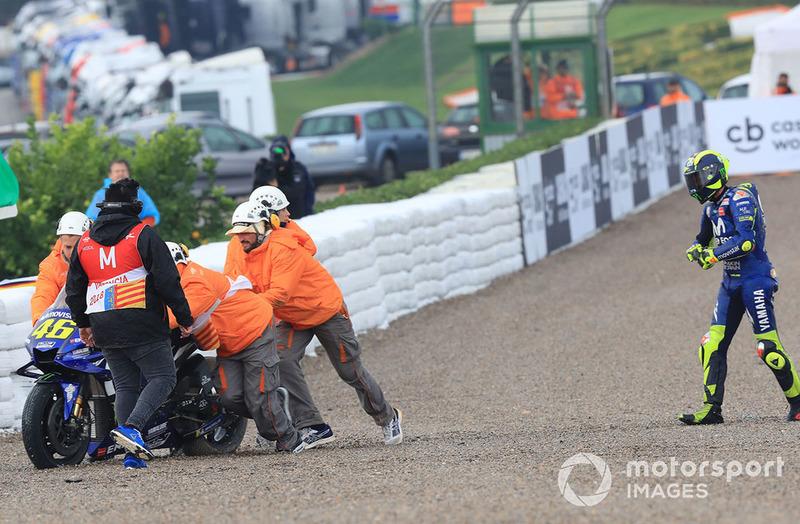 Valentino Rossi, Yamaha Factory Racing after his crash