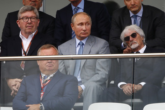 Ross Brawn, Motorsporları Direktörü, FOM, Vladimir Putin, Rusya Başkanı ve Bernie Ecclestone