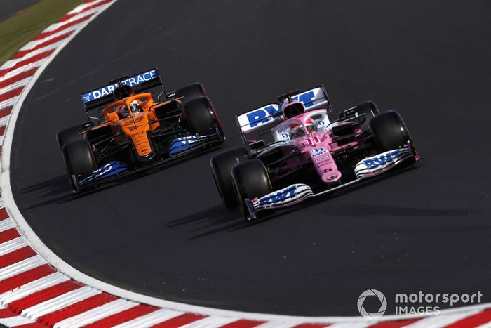 Sergio Pérez, Racing Point RP20, Carlos Sainz Jr., McLaren MCL35