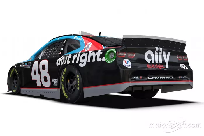 Jimmie Johnson Ally throwback livery