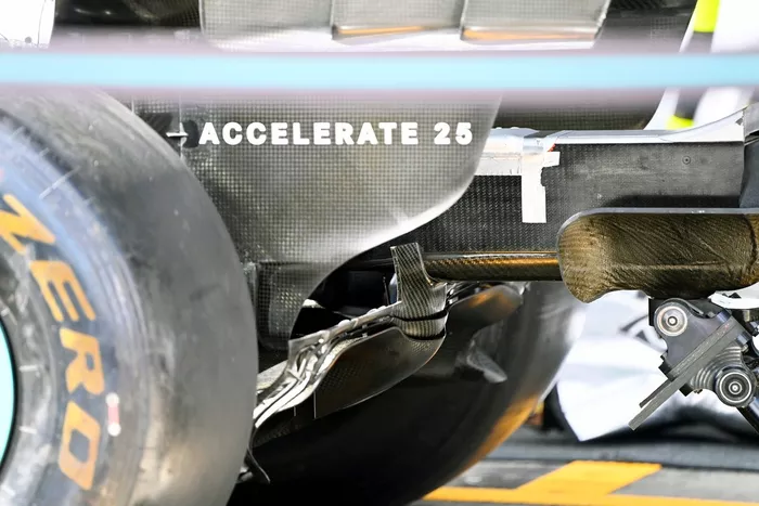 Detalle técnico del Mercedes W12