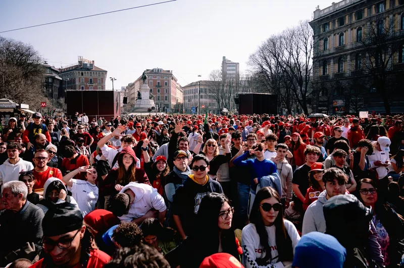Fans at Milan