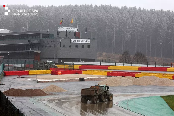 Obras en la pista de Spa-Francorchamps
