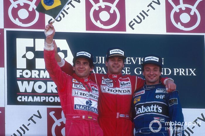 1991: 1. Gerhard Berger, 2. Ayrton Senna, 3. Riccardo Patrese