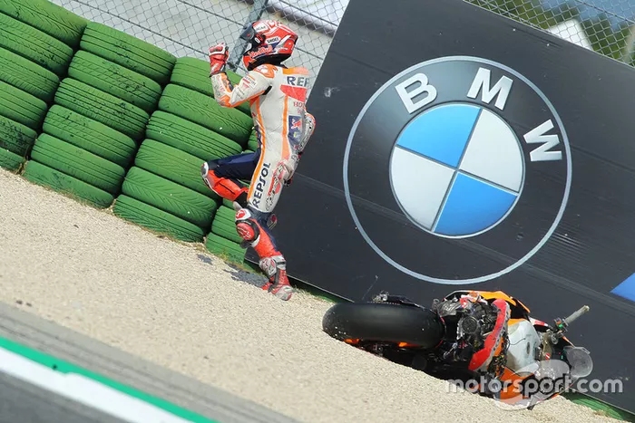 Marc Marquez, Repsol Honda Team caída Q2 Misano