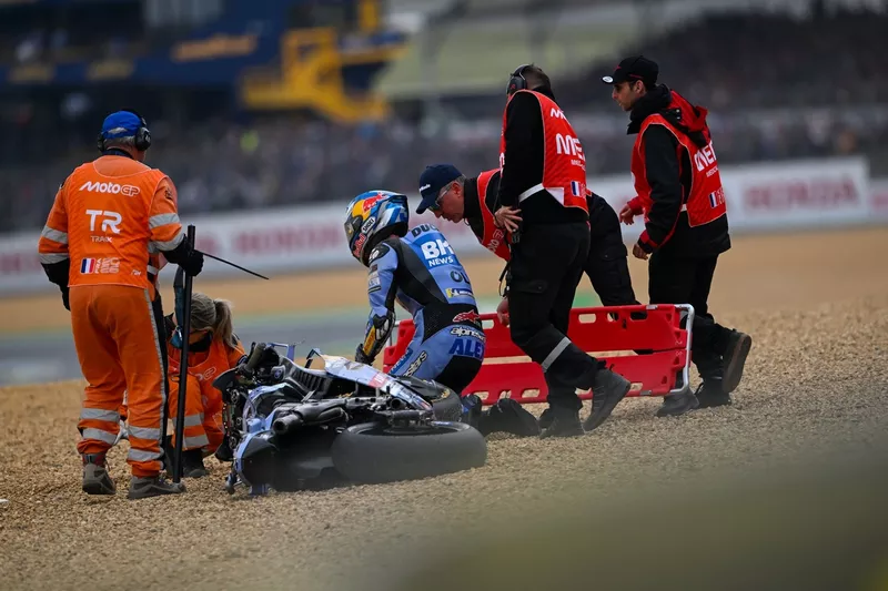Alex Marquez, chute chez Gresini Racing