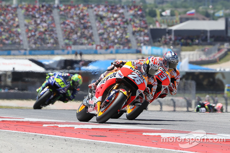 Dani Pedrosa, Repsol Honda Team, Marc Márquez, Repsol Honda Team, Valentino Rossi, Yamaha Factory Racing
