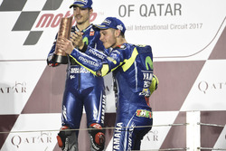 Podio: Maverick Viñales, Yamaha Factory Racing, Valentino Rossi, Yamaha Factory Racing