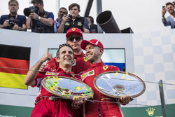 Іньякі Руеда, страег Ferrari, Себастьян Феттель, Ferrari і Кімі Райкконен, Ferrari, подіум