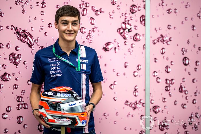 George Russell, Sahara Force India con su casco