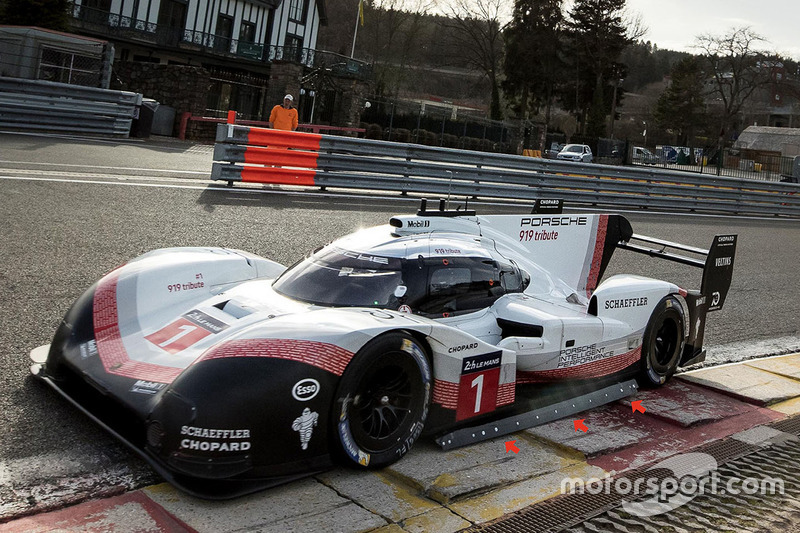 Porsche 919 Hybrid Evo, Porsche Team, vue détaillée des jupes