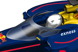 Дизайн возможной системы защиты головы пилота, вариант Red Bull