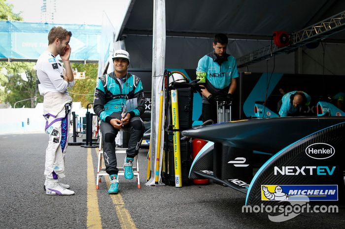 Sam Bird, DS Virgin Racing Formula E Team y Nelson Piquet Jr., NEXTEV TCR Formula E Team
