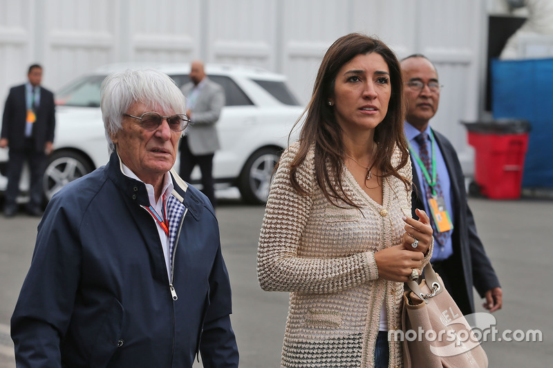 Bernie Ecclestone, with his wife Fabiana Flosi