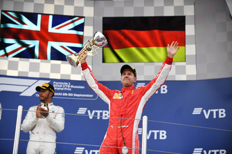 Sebastian Vettel, Ferrari op het podium