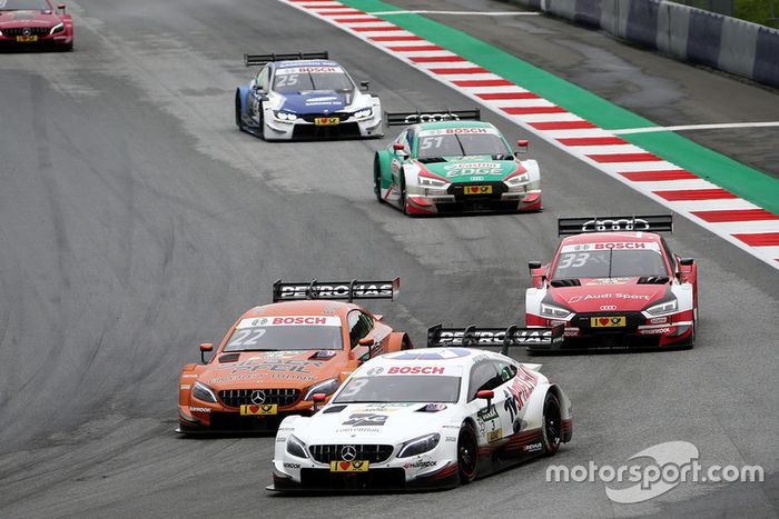 Paul Di Resta, Mercedes-AMG Team HWA, Mercedes-AMG C63 DTM, Lucas Auer, Mercedes-AMG Team HWA, Mercedes-AMG C63 DTM, René Rast, Audi Sport Team Rosberg, Audi RS 5 DTM  