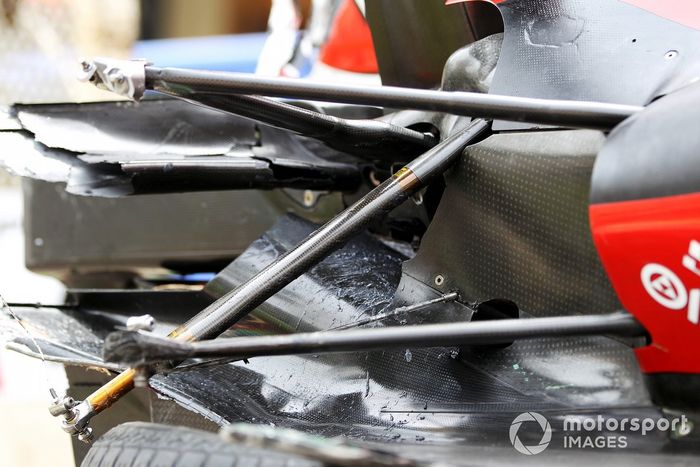 El coche de Fernando Alonso, Ferrari F10 tras su accidente en Mónaco 2010