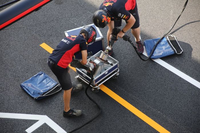 Red Bull racing simulador de pit stop