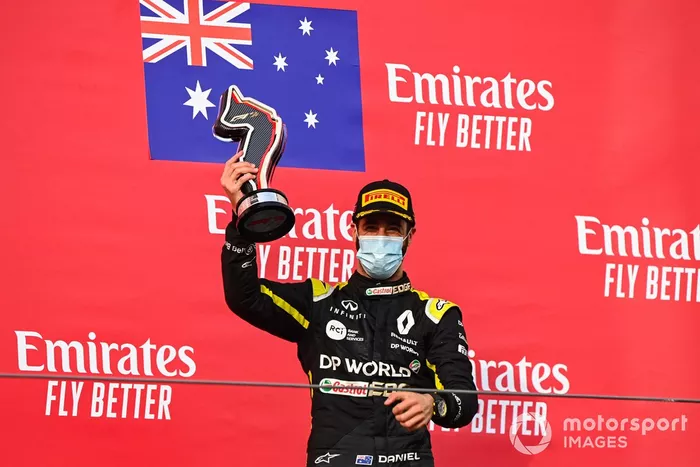 Podio: tercer lugar Daniel Ricciardo, Renault F1