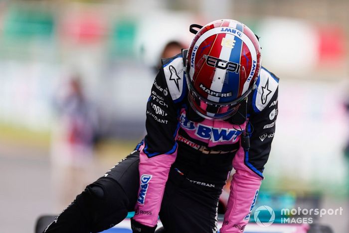 Esteban Ocon, del equipo Alpine F1, en el Parc Ferme