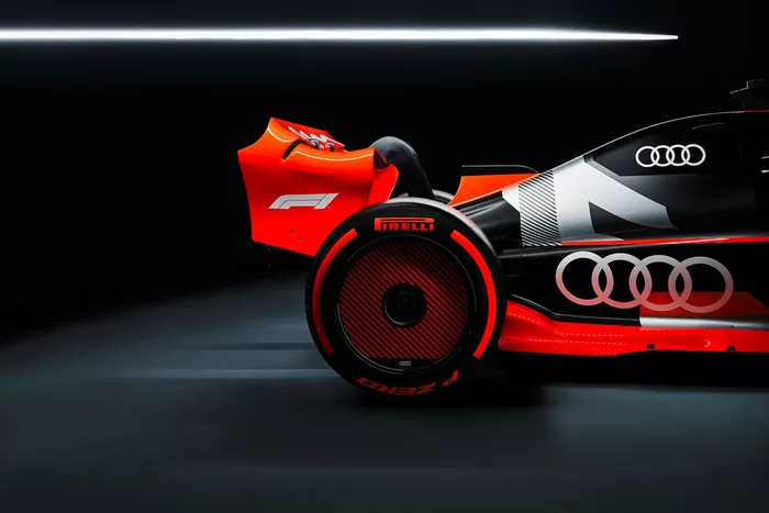 La monoplace de présentation de l'annonce Audi F1