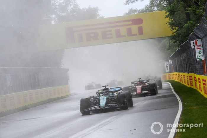 Lance Stroll, Aston Martin AMR24, Charles Leclerc, Ferrari SF-24