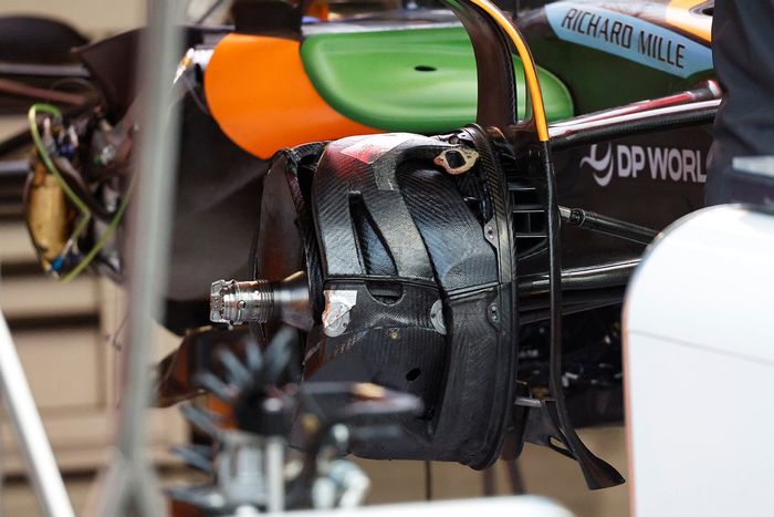 Detalle del tambor de freno del McLaren MCL60