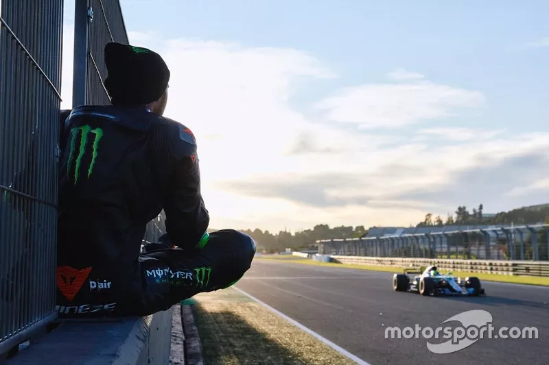 Lewis Hamilton, Valentino Rossi, Mercedes-AMG F1 W08