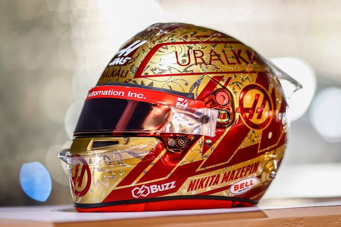 Casco de Nikita Mazepin, Haas F1