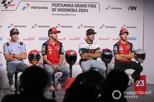 Marc Márquez, Gresini Racing, Francesco Bagnaia, Ducati Team, Jorge Martín, Pramac Racing, Enea Bastianini, Ducati Team