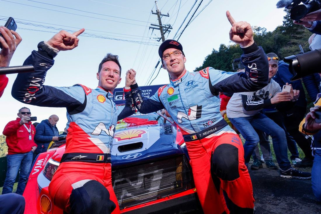 Campeón del Mundo Thierry Neuville, Martijn Wydaeghe, Hyundai World Rally Team Hyundai i20 N Rally1