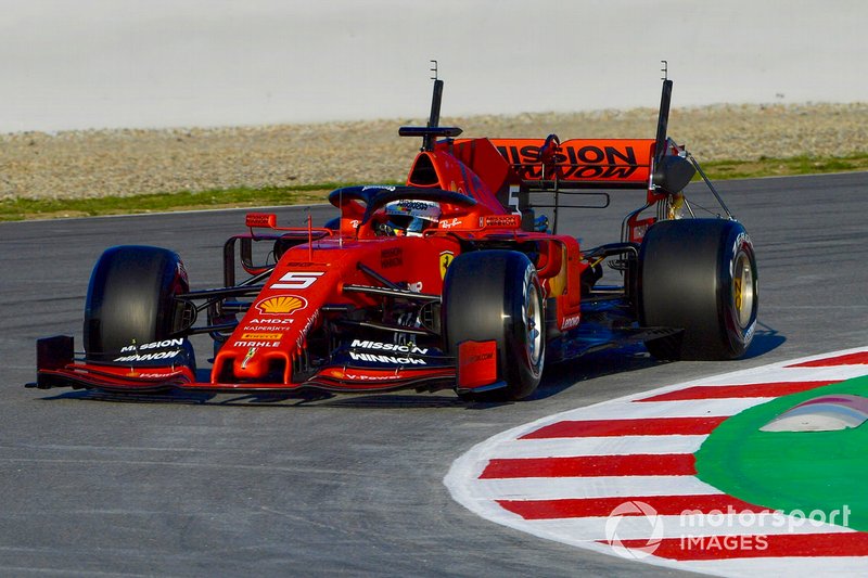 Sebastian Vettel, Ferrari SF90, con dei sensori