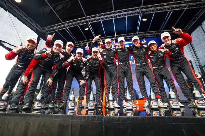 Podium: Juka Kankkunen with the Toyota Gazoo Racing WRT team
