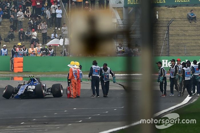 Antonio Giovinazzi, Sauber C36 tras su accidente
