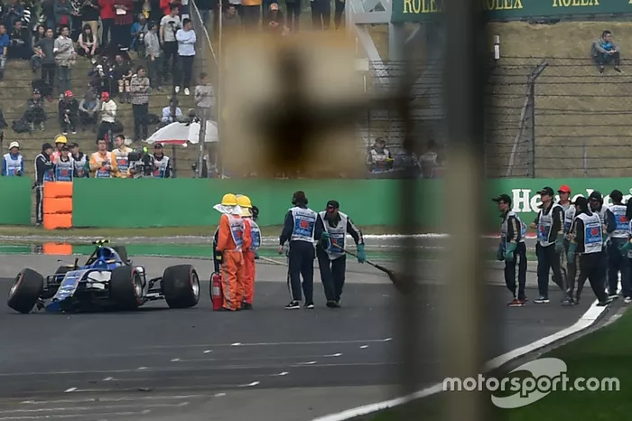 Antonio Giovinazzi, Sauber C36 tras su accidente