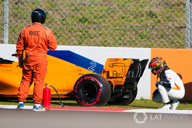 Stoffel Vandoorne, McLaren MCL33 berhenti di trek