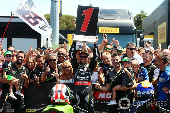 Jonathan Rea, Kawasaki Racing, tras ganar este fin de semana en Misano