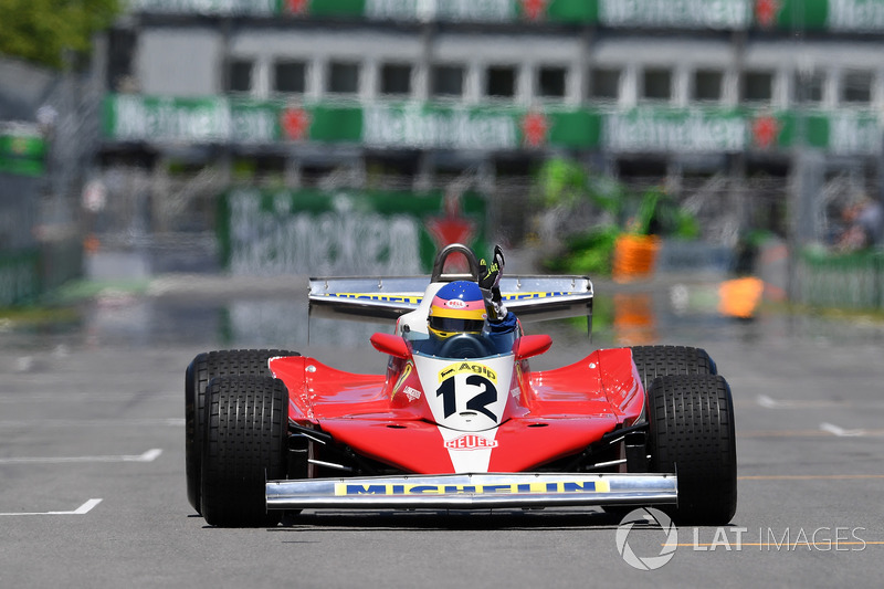 Jacques Villeneuve, Sky Italia drives his Fathers 1978 Canadian GP winning Ferrari 312T3