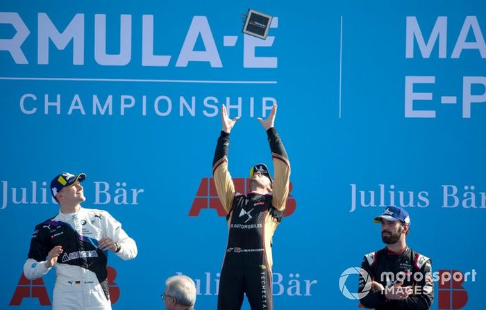 Podio: ganador de la carrera Antonio Felix da Costa, DS Techeetah segundo lugar Maximilian Günther, BMW I Andretti Motorsports, tercer lugar Jean-Eric Vergne, DS Techeetah