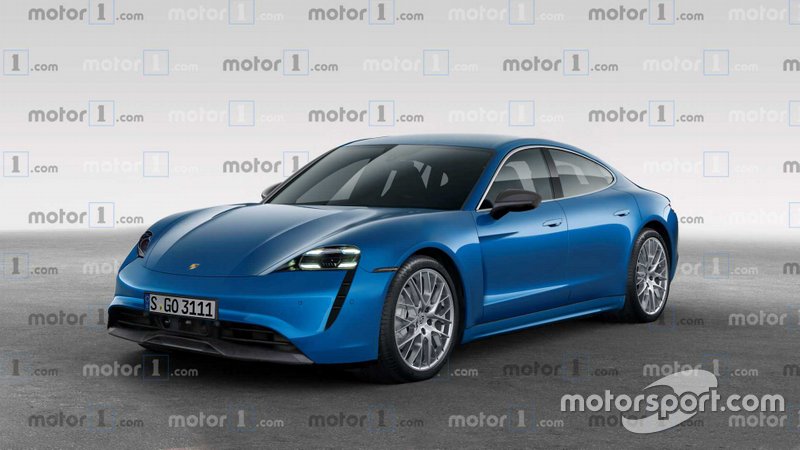 Рендер Porsche Taycan 2019
