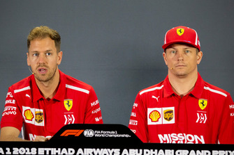 Sebastian Vettel, Ferrari et Kimi Raikkonen, Ferrari en conférence de presse