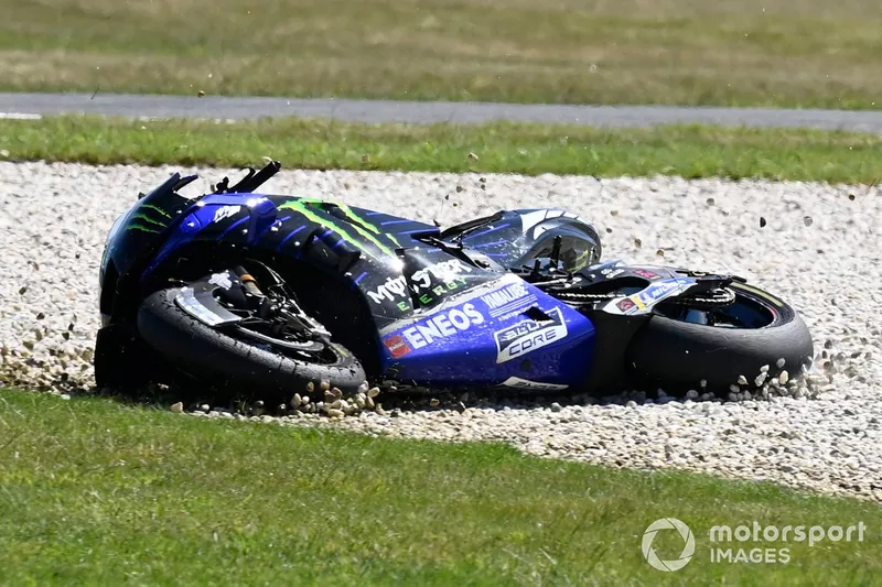 Franco Morbidelli, Yamaha Factory Racing, moto incidentata