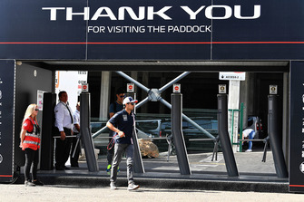 Sergio Perez, Force India at Paddock gates
