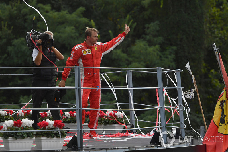 Kimi Raikkonen teve que se conformar com a segunda posição