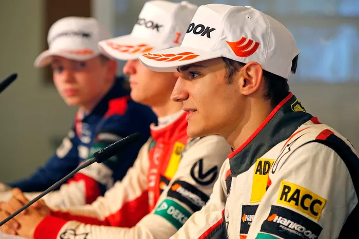Conferenza stampa, Robert Shwartzman, PREMA Theodore Racing Dallara F317 - Mercedes-Benz, Mick Schumacher, PREMA Theodore Racing Dallara F317 - Mercedes-Benz, Alex Palou, Hitech Bullfrog GP Dallara F317 - Mercedes-Benz