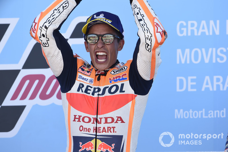 Подіум: переможець гонки Марк Маркес, Repsol Honda Team