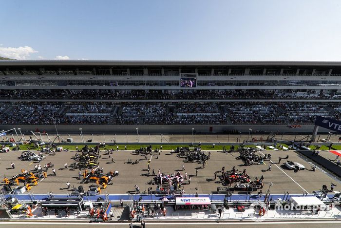 La parrilla previo a la carrera