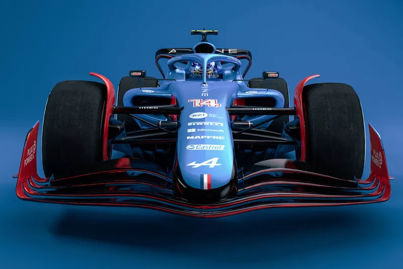 La livrée 2021 d'Alpine sur la Formule 1 de 2022
