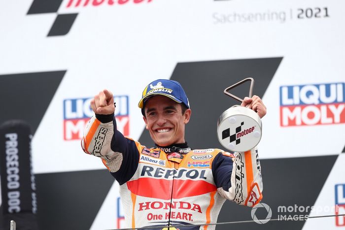 Podio: ganador de la carrera Marc Márquez, Repsol Honda Team