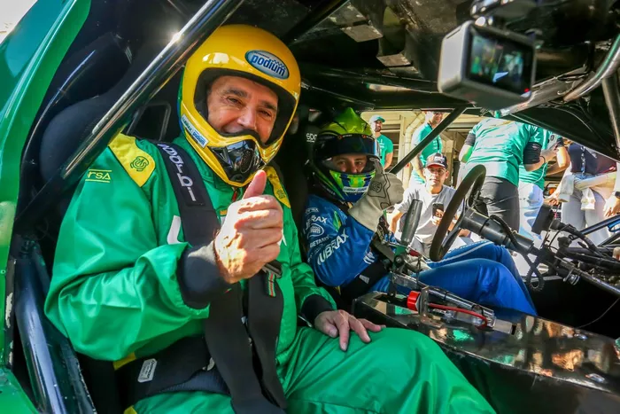 Reginaldo Leme e Felipe Massa